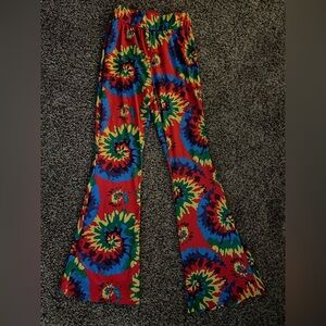 Colorful Tie-Dye Flared Pants
